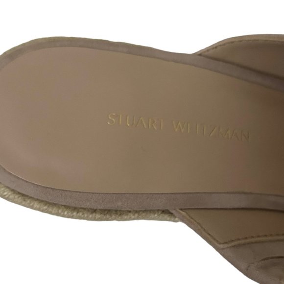 Stuart Weitzman Marabella Pink Suede Slip On Espadrille Wedges - Picture 9 of 11
